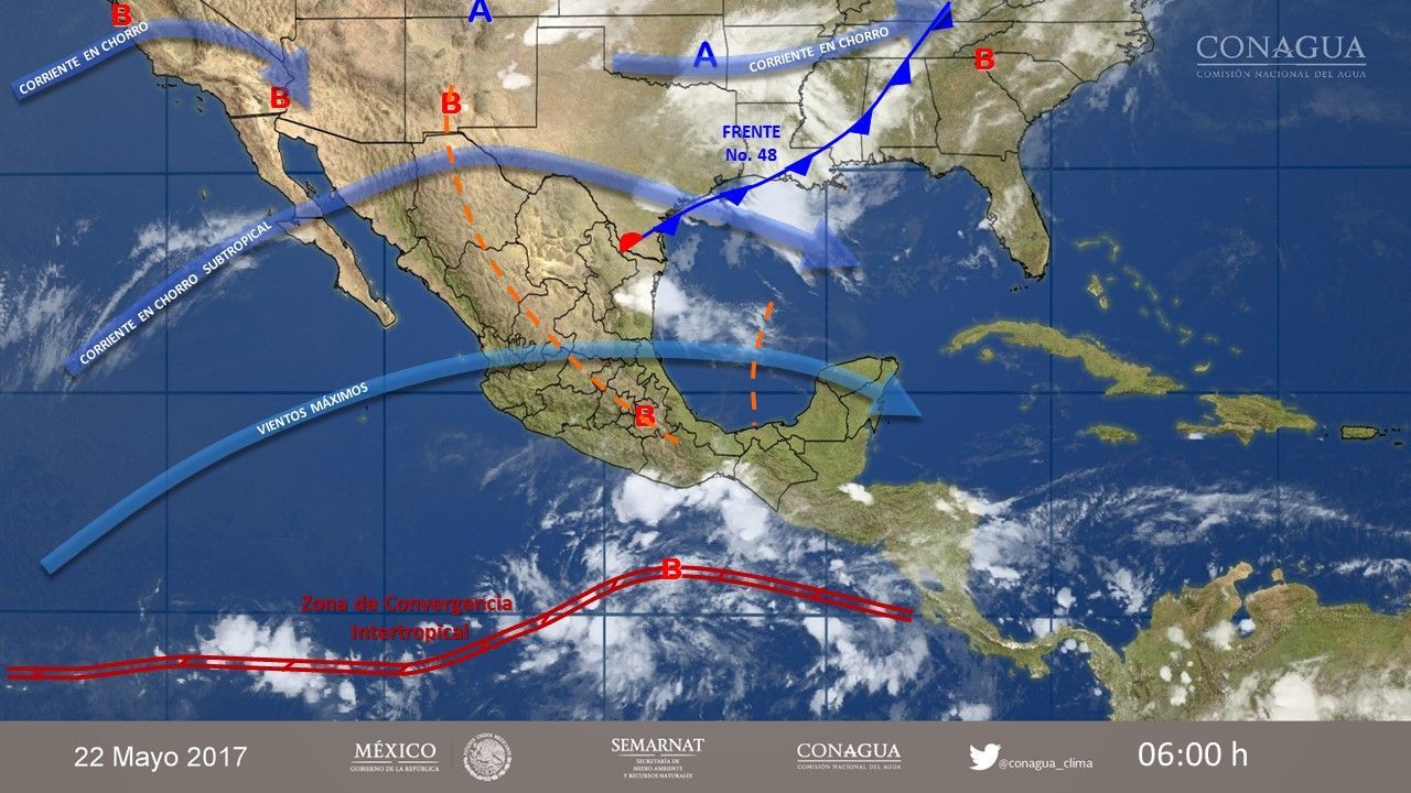 Lluvias y chubascos en la mayor parte del país - 2205-2