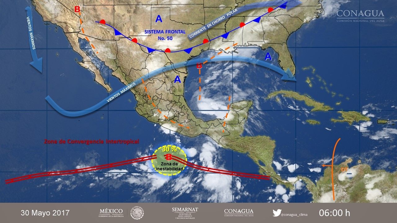 Prevalece el potencial de tormentas en gran parte del país - 3005-2