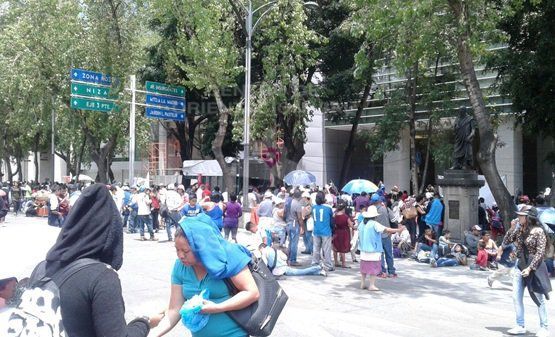 Afectan manifestantes circulación en Paseo de la Reforma