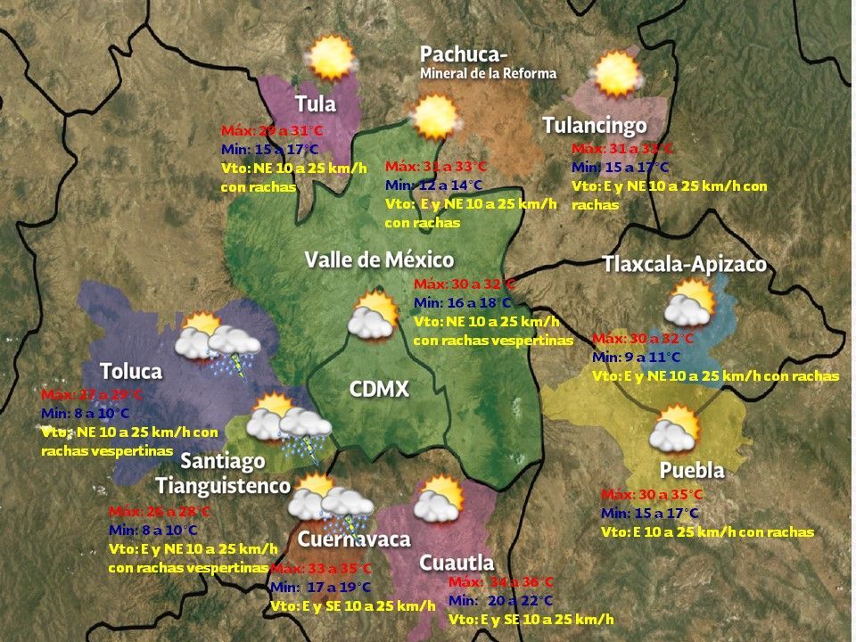 Tormentas afectarán a varios estados del país - VDM2105