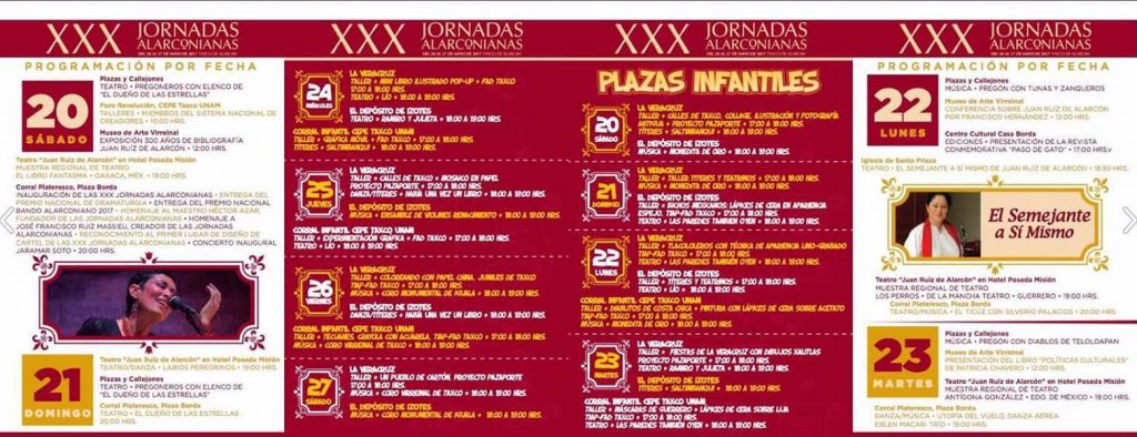 Taxco alberga la trigésima edición de las Jornadas Alarconianas - WhatsApp-Image-2017-05-24-at-10.52.53-AM-1024x394