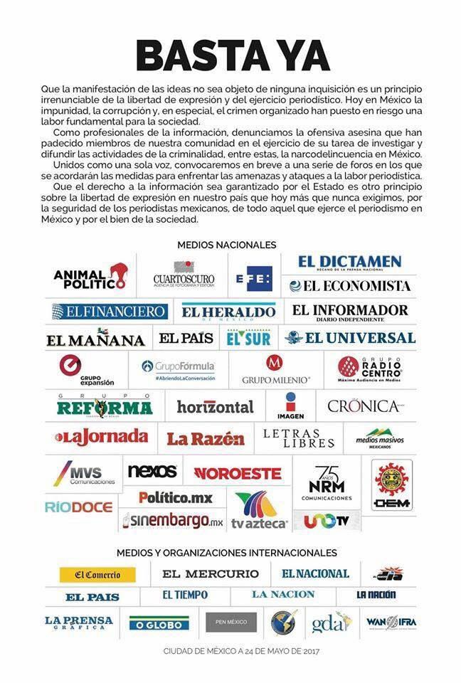 Medios nacionales e internacionales dicen ¡Basta ya! - WhatsApp-Image-2017-05-24-at-9.49.51-AM