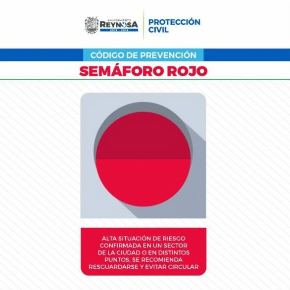 Por tercer día activan código rojo en Reynosa - alerta-roja-reynosa