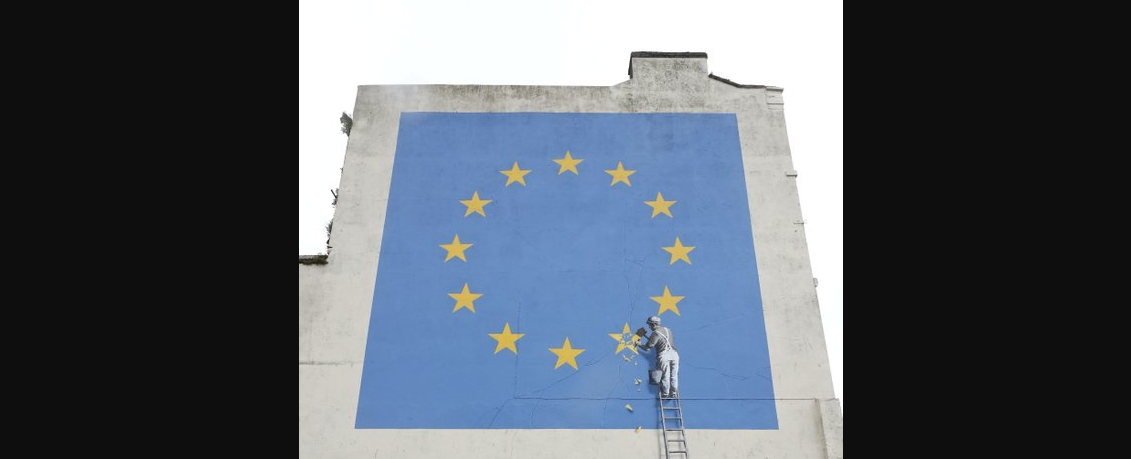 Banksy crea mural referente al Brexit en Gran Bretaña