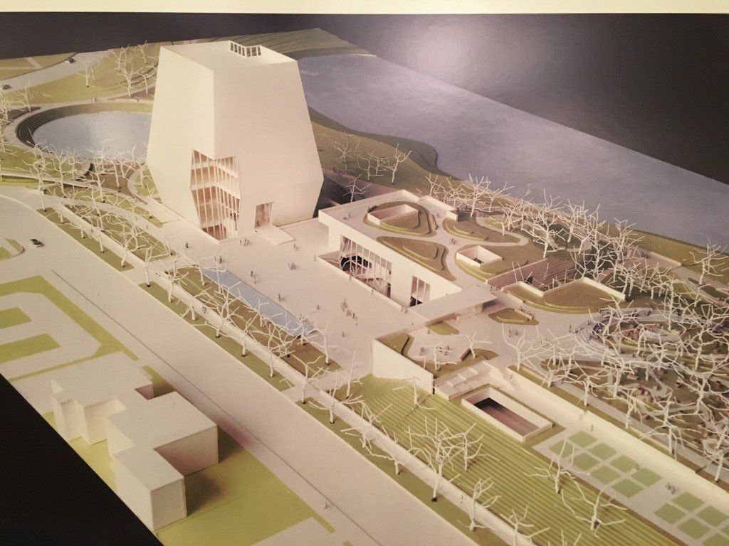 Obama presenta proyecto para biblioteca gigante en Chicago - biblioteca-maqueta-obama