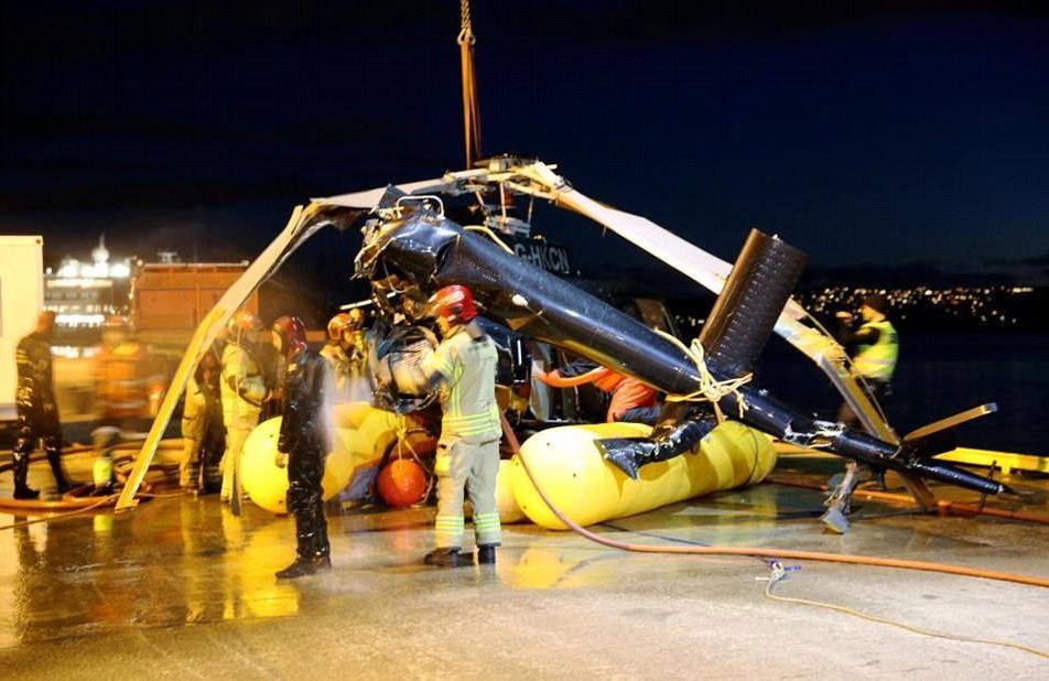 #Video Caída de helicóptero deja tres lesionados en Noruega