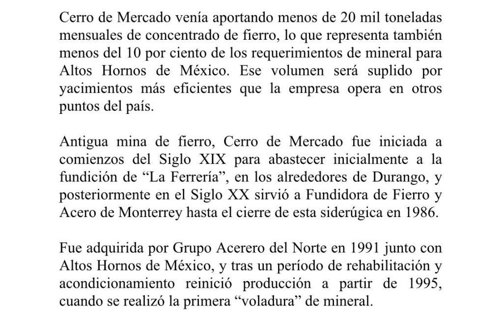 Anuncian cierre definitivo de mina en Durango - comunicado-2-1-1024x664