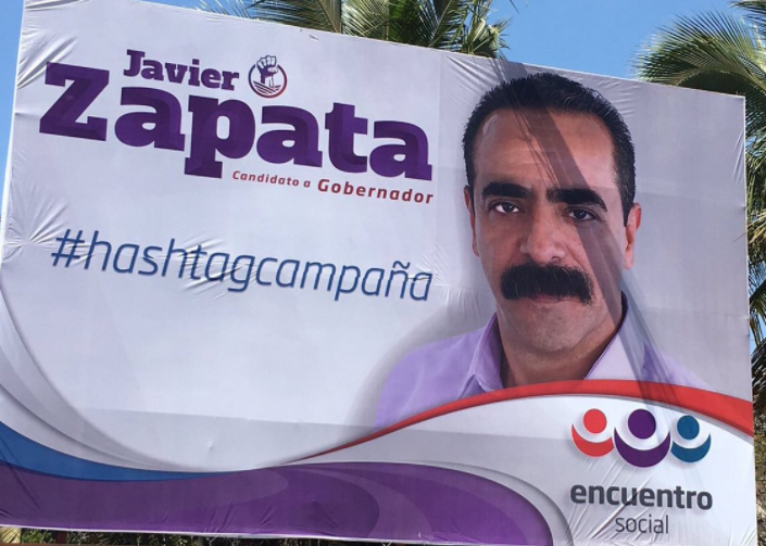 Aparece espectacular de candidato en Nayarit con error