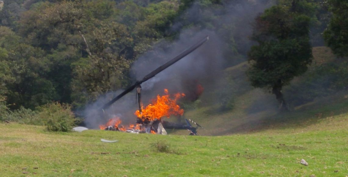 Helicóptero del vocero del PVEM de Veracruz se desploma