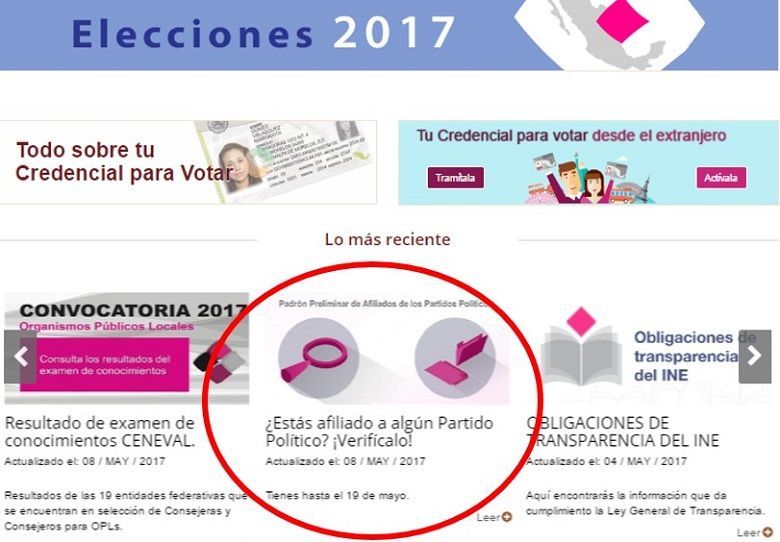 ¿Cómo revisar si fuiste afiliado a un partido político? - ine-afiliación