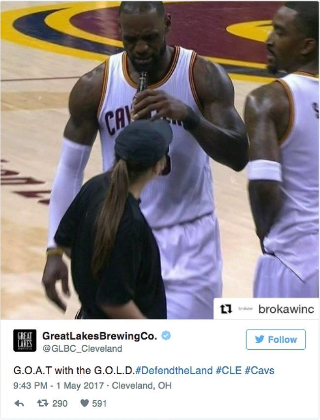 LeBron James se enoja con cervecera por uso de su imagen - lebrongreatlakes