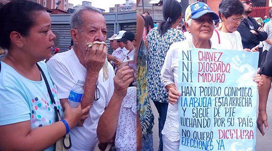 Policías venezolanos reprimen marcha de ancianos contra Maduro - marcha-ancianos-maduro-2