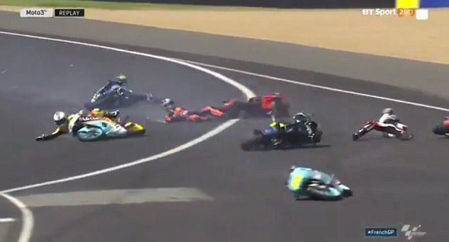 #Video Accidente en carrera de Moto 3