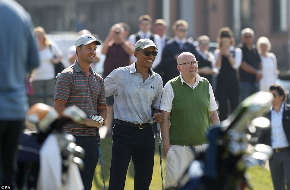 Obama juega golf en Escocia - obama-escocia-6
