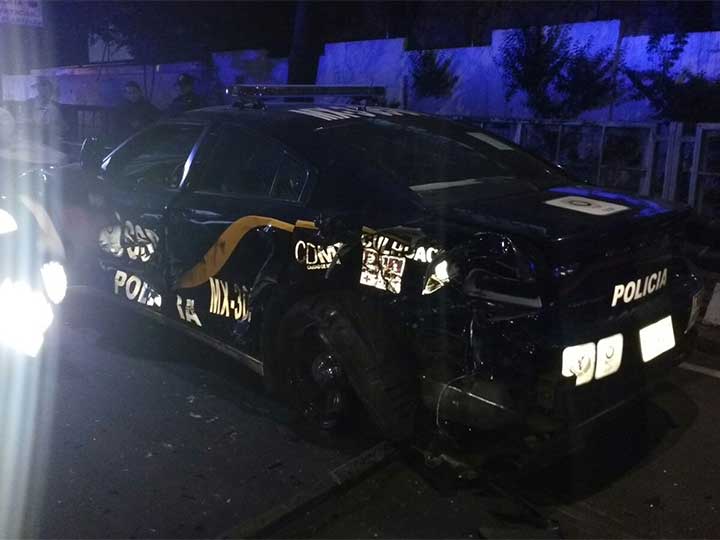 Policía muere en accidente en Calzada de Tlalpan