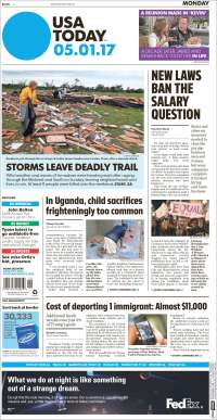 Economía mexicana y lluvias en EE.UU. en primeras planas del lunes - portadas-1-may-usat