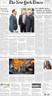SEDENA y Trump en primeras planas del jueves - portadas-11-mayo-nyt