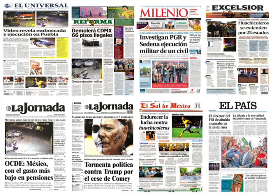 SEDENA y Trump en primeras planas del jueves