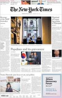 Robo de combustible y Trump en primeras planas del viernes - portadas-12-mayo-nyt