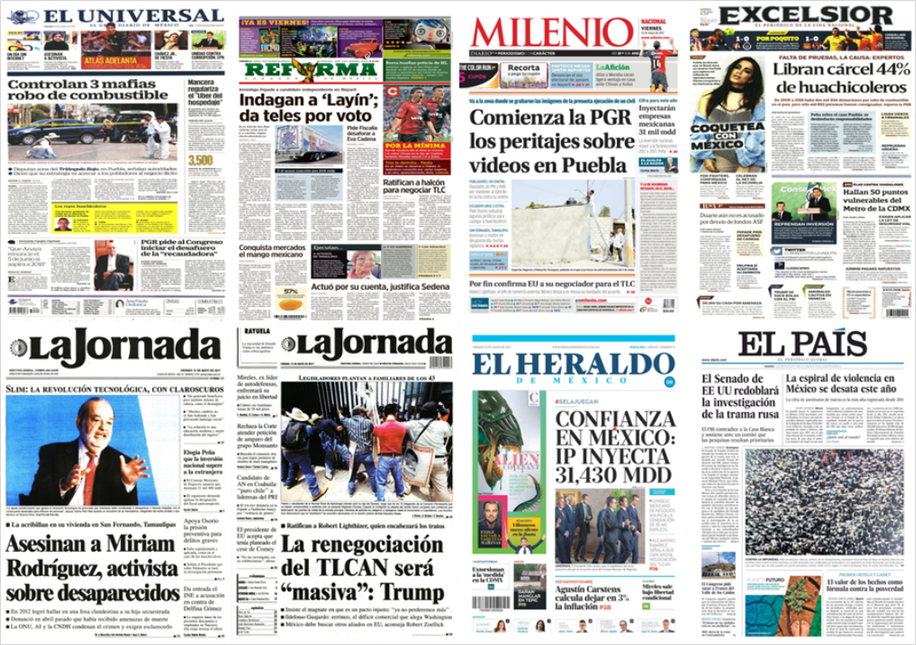 Robo de combustible y Trump en primeras planas del viernes