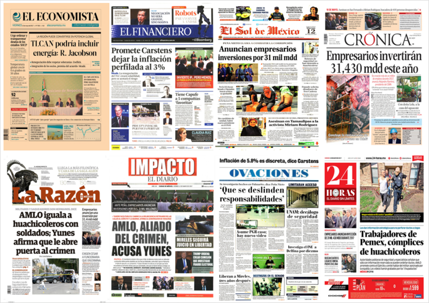 Robo de combustible y Trump en primeras planas del viernes - portadas-12-mayo1