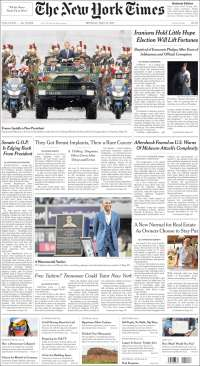 TLC y Macron en primeras planas del lunes - portadas-15-may-nyt