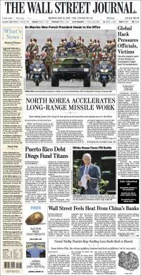 TLC y Macron en primeras planas del lunes - portadas-15-may-twsj