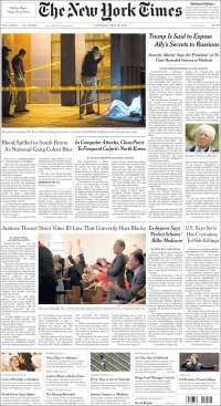 Javier Valdez y Trump en primeras planas del martes - portadas-16-may-nyt