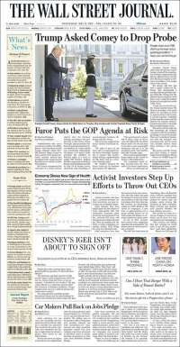 Javier Valdez y Trump en primeras planas - portadas-17-may-twsj