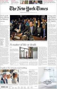 EPN y Trump en primeras planas del jueves - portadas-18-may-nyt