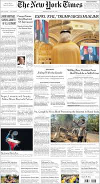 PRD, PAN y Trump en primeras planas del lunes - portadas-22-may-nyt