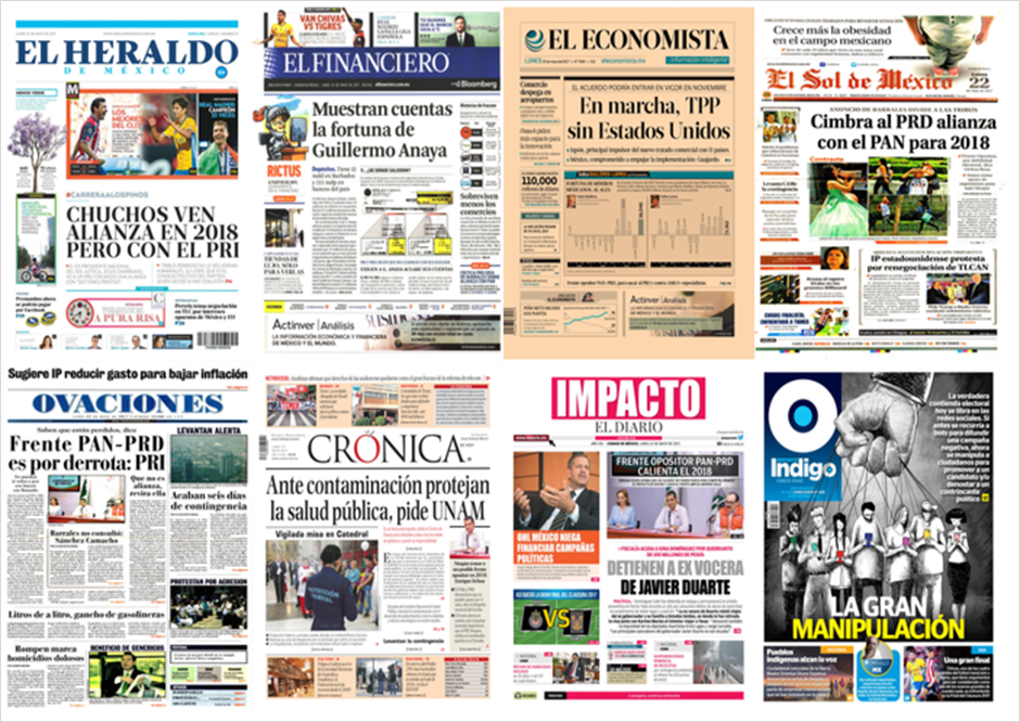 PRD, PAN y Trump en primeras planas del lunes - portadas-22-may1