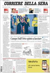 Ataque terrorista en Manchester acapara las primeras planas - portadas-23-may-italia