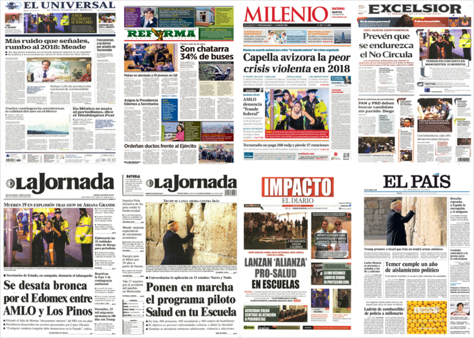 Ataque terrorista en Manchester acapara las primeras planas