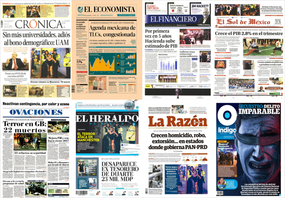 Ataque terrorista en Manchester acapara las primeras planas - portadas-23-may1