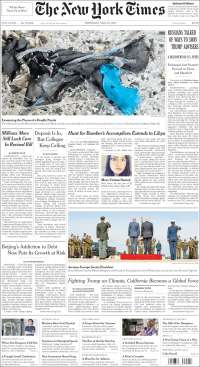Robo de combustible y Manchester en primeras planas del jueves - portadas-25-may-nyt