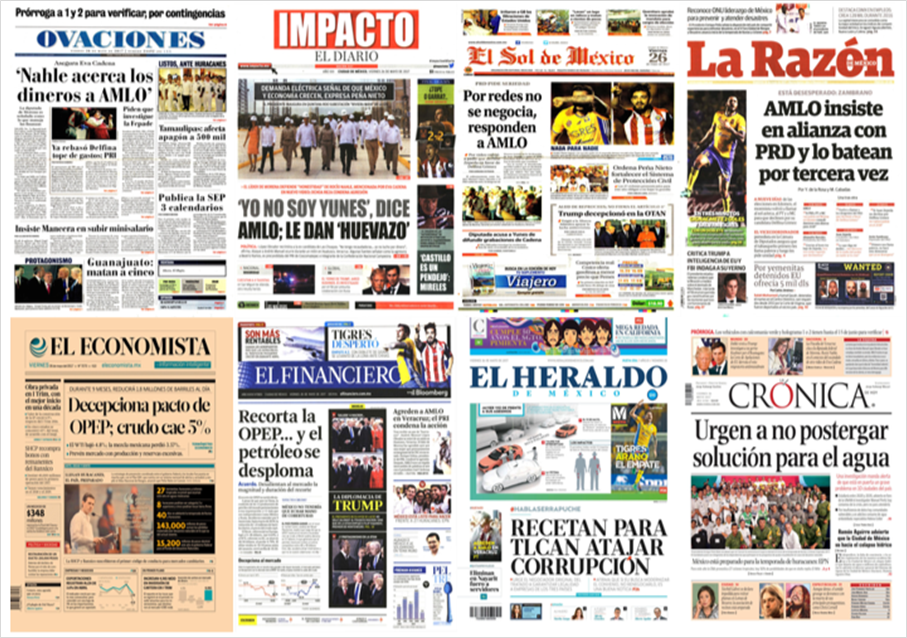 AMLO y Trump en primeras planas del viernes - portadas-26-may1