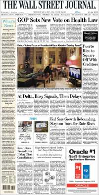 EPN y FBI en primeras planas del jueves - portadas-4-mayo-twsj-1