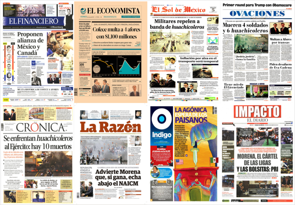 Ladrones de combustible y Trump en primeras planas - portadas-5-mayo1