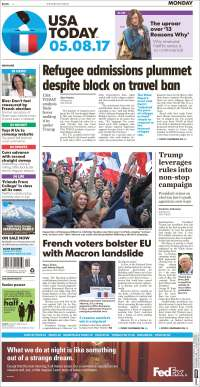 Macron acapara las primeras planas del lunes - portadas-8-mayo-usat