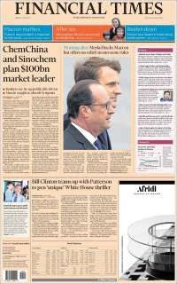 Hollande y Macron en primeras planas del martes - portadas-9-mayo-financial