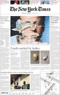 Hollande y Macron en primeras planas del martes - portadas-9-mayo-nyt