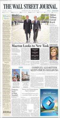 Hollande y Macron en primeras planas del martes - portadas-9-mayo-twsj