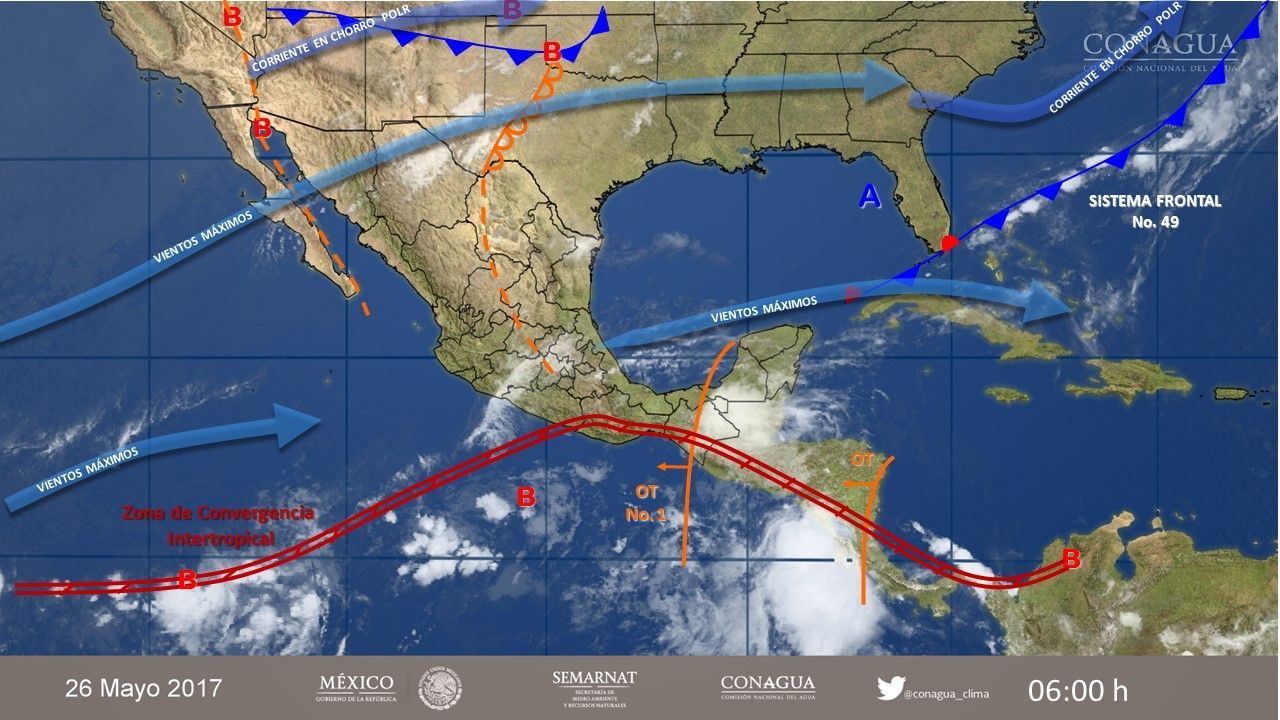 Prevalece el potencial de tormentas en el centro, sur y sureste del país - pronóstico-2605-2