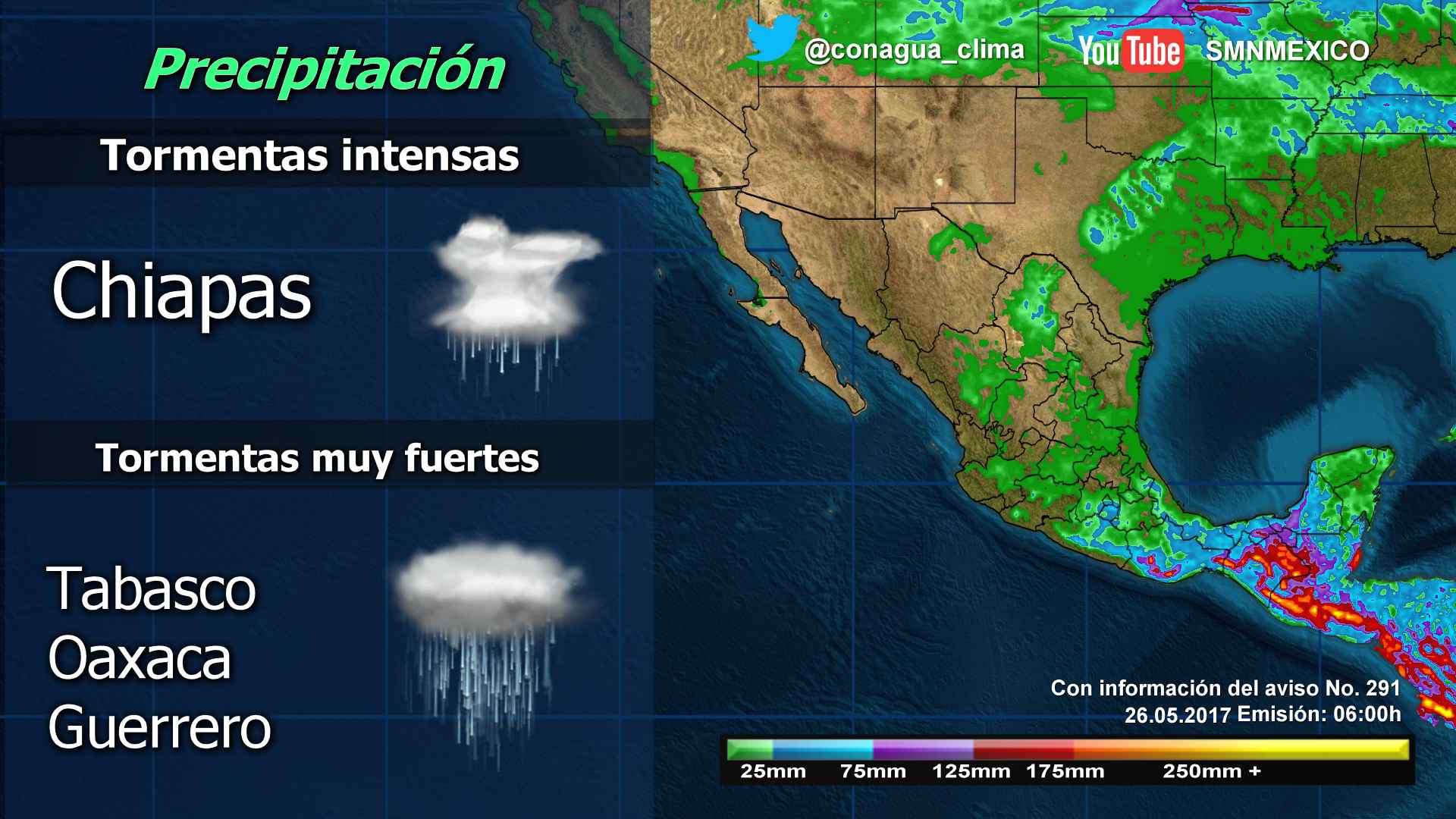 Prevalece el potencial de tormentas en el centro, sur y sureste del país - pronóstico-2605