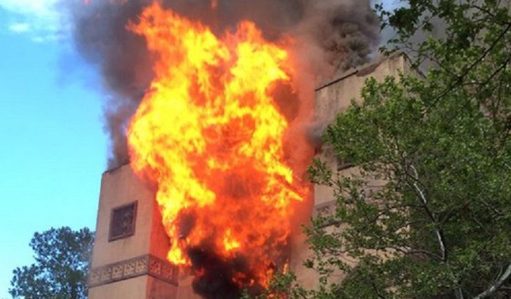 #Video Incendio en sinagoga de Nueva York