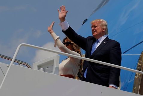 Trump realiza su primera gira al extranjero como presidente de EE.UU. - trump-3