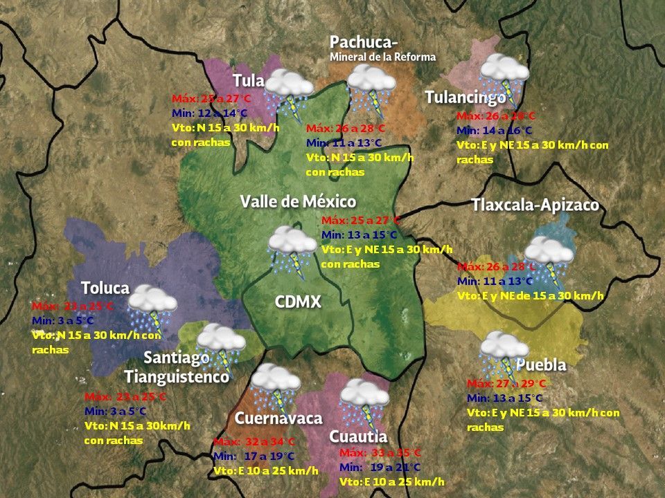 Tormentas torrenciales impactarán el oriente y sureste del país - vdm-0405