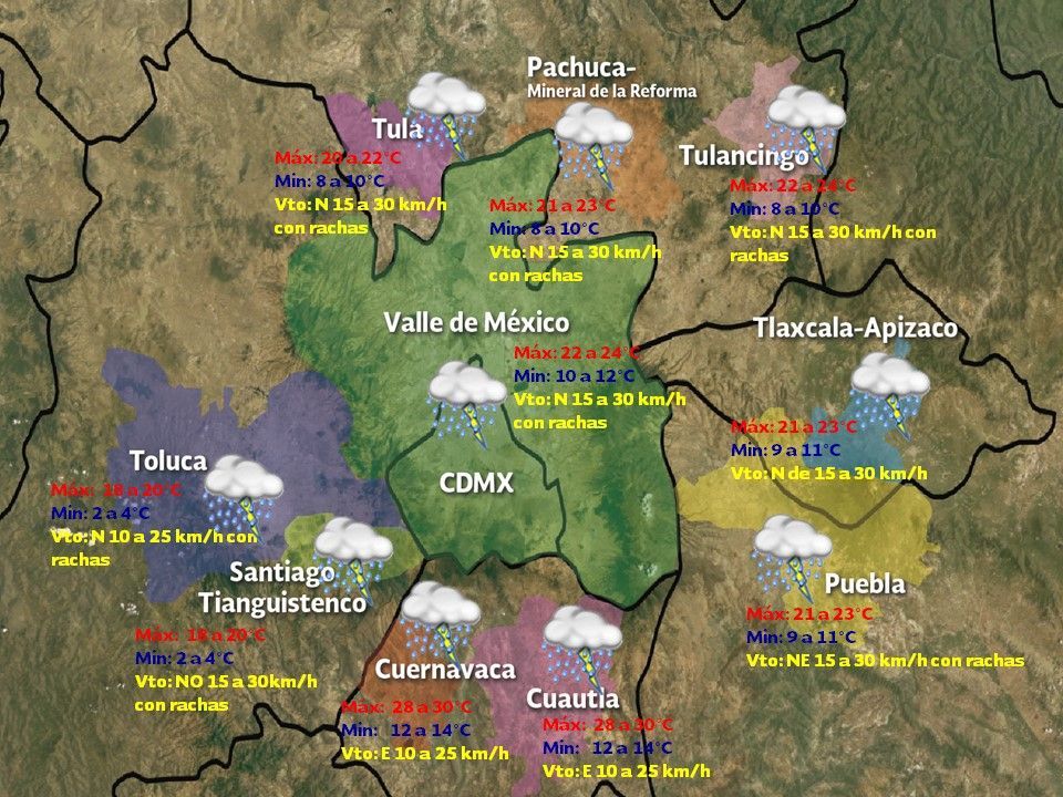 Se esperan lluvias de diferente intensidad en la mayor parte del país - vdm-0505