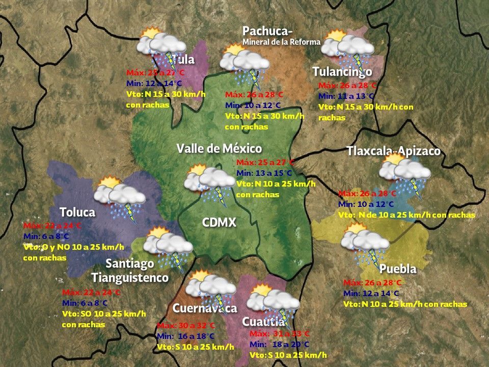 Continuarán las tormentas fuertes en gran parte del país - vdm-1305
